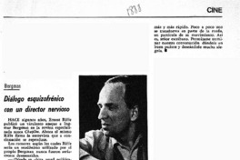 Diálogo esquizofrénico con un director nervioso. Diálogo esquizofrénico con un director nervioso.