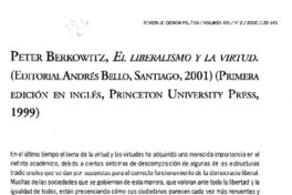 El liberalismo y la virtud El liberalismo y la virtud
