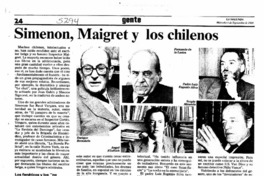 Simenon, Maigret y los chilenos Simenon, Maigret y los chilenos