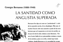 La santidad como angustia superada La santidad como angustia superada