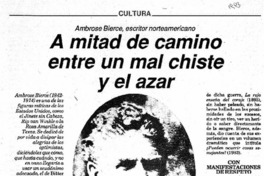 A mitad de camino entre un mal chiste y el azar A mitad de camino entre un mal chiste y el azar