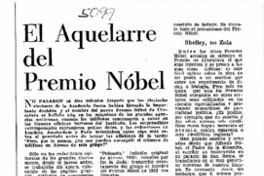 El Aquelarre del Premio Nóbel. El Aquelarre del Premio Nóbel.