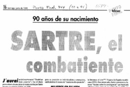 Sartre, el combatiente Sartre, el combatiente