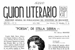 Poesía", de Stella Sierra