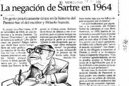 la negación de Sartre en 1964. la negación de Sartre en 1964.