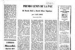 Premio Lenin de la Paz Premio Lenin de la Paz