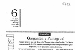 Gargantúa y pantagruel Gargantúa y pantagruel
