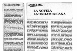 La novela latinoamericana. La novela latinoamericana.