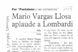 Mario Vargas Llosa aplaude a Lombardi. Mario Vargas Llosa aplaude a Lombardi.