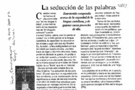La seducción de las palabras. La seducción de las palabras.