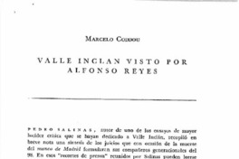 Valle Inglan visto por Alfonso Reyes Valle Inglan visto por Alfonso Reyes