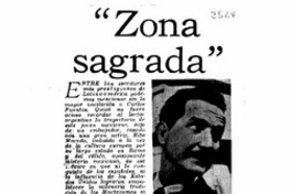 "Zona sagrada" "Zona sagrada"