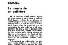 La muerte de un antihéroe. La muerte de un antihéroe.