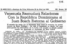 Juan Bosch retorna al gobierno. Juan Bosch retorna al gobierno.