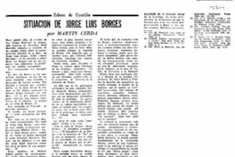 Situacion de Jorge Luis Borges Situacion de Jorge Luis Borges