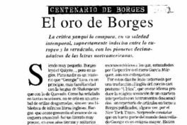El oro de Borges El oro de Borges