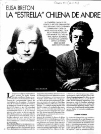 Elisa Breton la "estrella" chilena de André Breton. Elisa Breton la "estrella" chilena de André Breton.