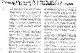 Cortázar y los camaleones rojos Cortázar y los camaleones rojos