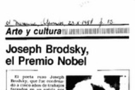 Joseph Brodsky, el Premio Nobel. Joseph Brodsky, el Premio Nobel.