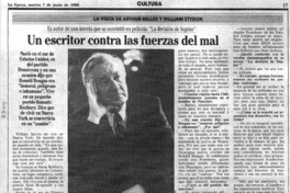 Un Escritor contras las fuerzas del mal. Un Escritor contras las fuerzas del mal.