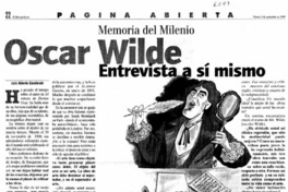 Oscar Wilde, entrevista a sí mismo Oscar Wilde, entrevista a sí mismo