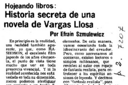 Historia secreta de una novela de Vargas Llosa Historia secreta de una novela de Vargas Llosa