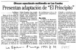 Presentan adaptación de "El Principito" Ofrecen ensayo mulimedia Presentan adaptación de "El Principito" Ofrecen ensayo mulimedia