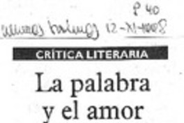 La palabra y el amor en la agonía La palabra y el amor en la agonía
