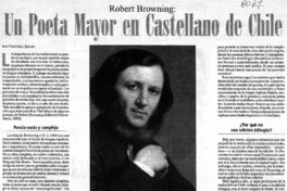Un poeta mayor en Castellano de Chile Un poeta mayor en Castellano de Chile