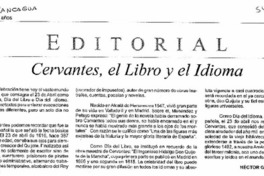Cervantes, el libro y el idioma Cervantes, el libro y el idioma