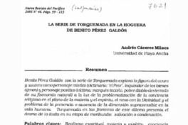La serie de torquemada en la hoguera de Benito Pérez Galdós La serie de torquemada en la hoguera de Benito Pérez Galdós