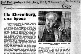 Ilia Ehrenburg, una época. Ilia Ehrenburg, una época.