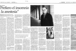 Prefiero el insomnio a la anestesia" Prefiero el insomnio a la anestesia"