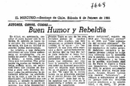 Buen humor y rebeldía Buen humor y rebeldía