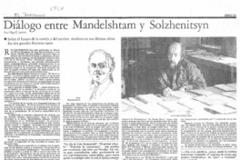 Diálogo entre Mandelshtam y Solzhenitsyn Diálogo entre Mandelshtam y Solzhenitsyn