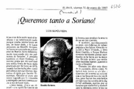 ¡Queremos tanto a Soriano