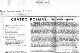 Cuatro poemas Cuatro poemas