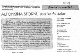 Alfonsina Storni, poetisa del dolor Alfonsina Storni, poetisa del dolor