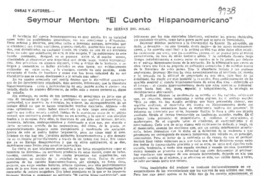 Seymour Mentón : "El Cuento hispanoamericano" Seymour Mentón : "El Cuento hispanoamericano"