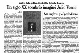 Un Siglo XX sombrió imaginó Julio Verne ANdrés Bello publicó libro inédito del autor francés Un Siglo XX sombrió imaginó Julio Verne ANdrés Bello publicó libro inédito del autor francés