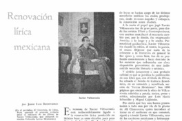 Renovación lírica mexicana Renovación lírica mexicana