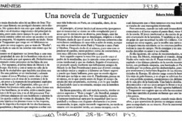 Una novela de Turgueniev Una novela de Turgueniev