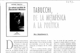 Tabucchi, de la metafísica a la política