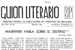 Masferrer habla sobre el destino Masferrer habla sobre el destino