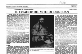 El creador del mito de don Juan El creador del mito de don Juan
