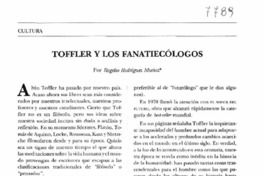 Toffler y los fanatiecólogos Toffler y los fanatiecólogos