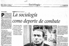 La sociología como deporte de combate La sociología como deporte de combate