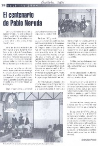 El centenario de Pablo Neruda