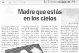 Madre que estás en los cielos Madre que estás en los cielos