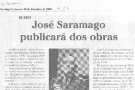 José Saramago publicará dos obras José Saramago publicará dos obras